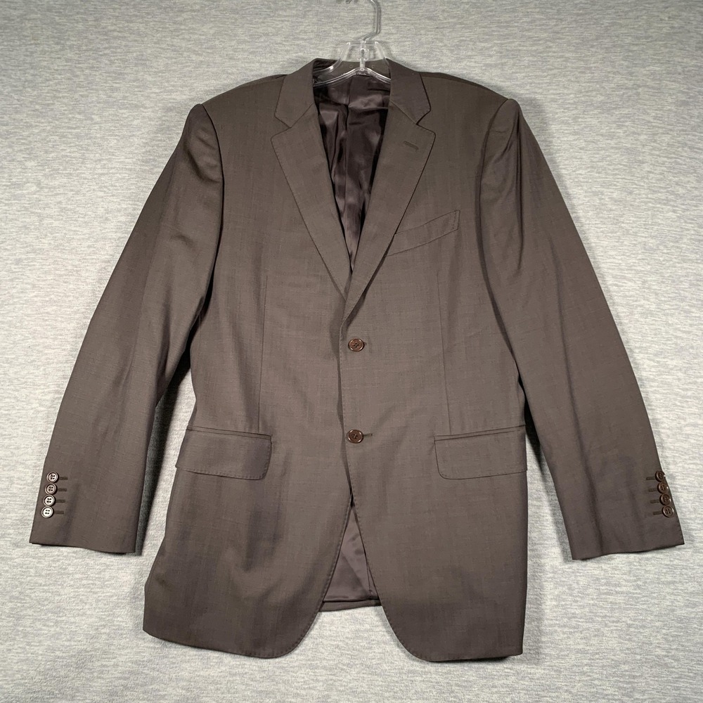 Canali Suit Jacket Mens 50 Brown Wool 2 Button Blazer Sport Coat Made In Italy